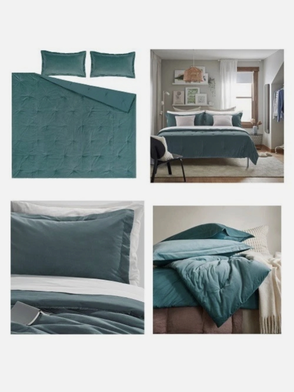New IKEA SANELA Teal Comforter